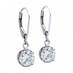 Cercei argint 925 cu zirconii albe [0]